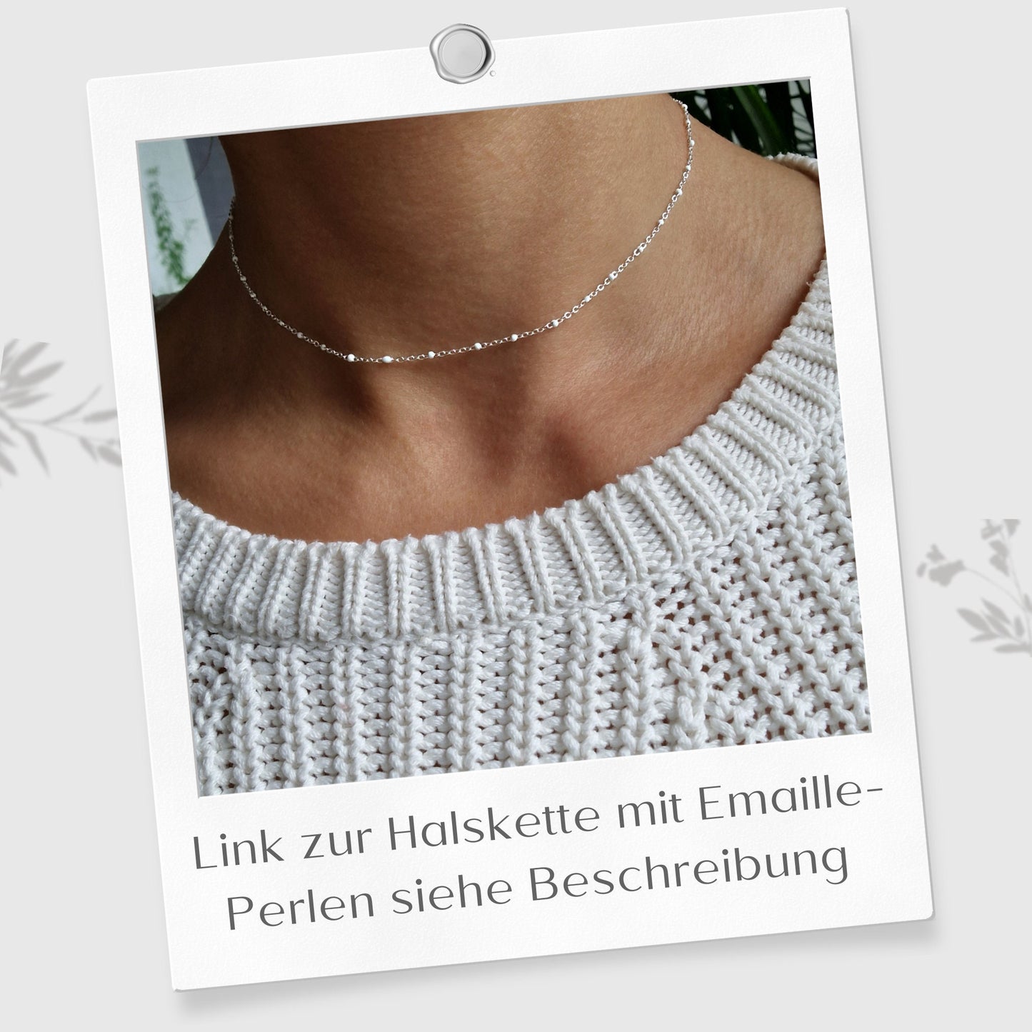 Armkette Emaille Kugeln weiß 925 Silber filigran zart