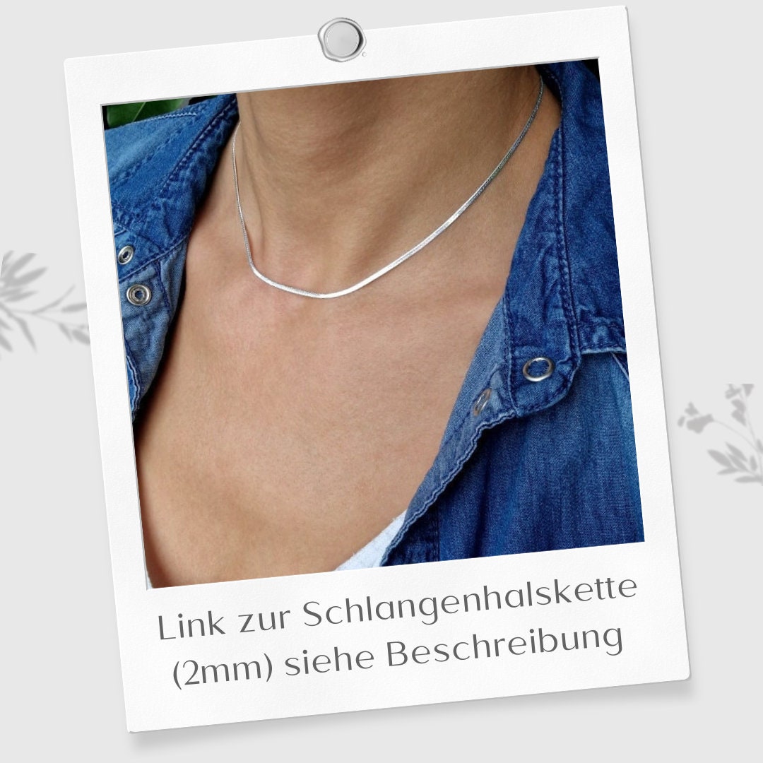 Schlangenkette flach 925 Silber Herringbone Halskette 3 mm