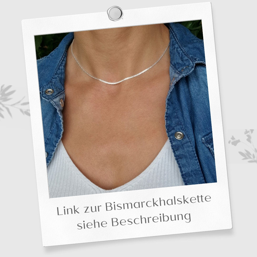 Armband Bismarck flach 925 Silber Gliederkette gewebt zart 2 mm