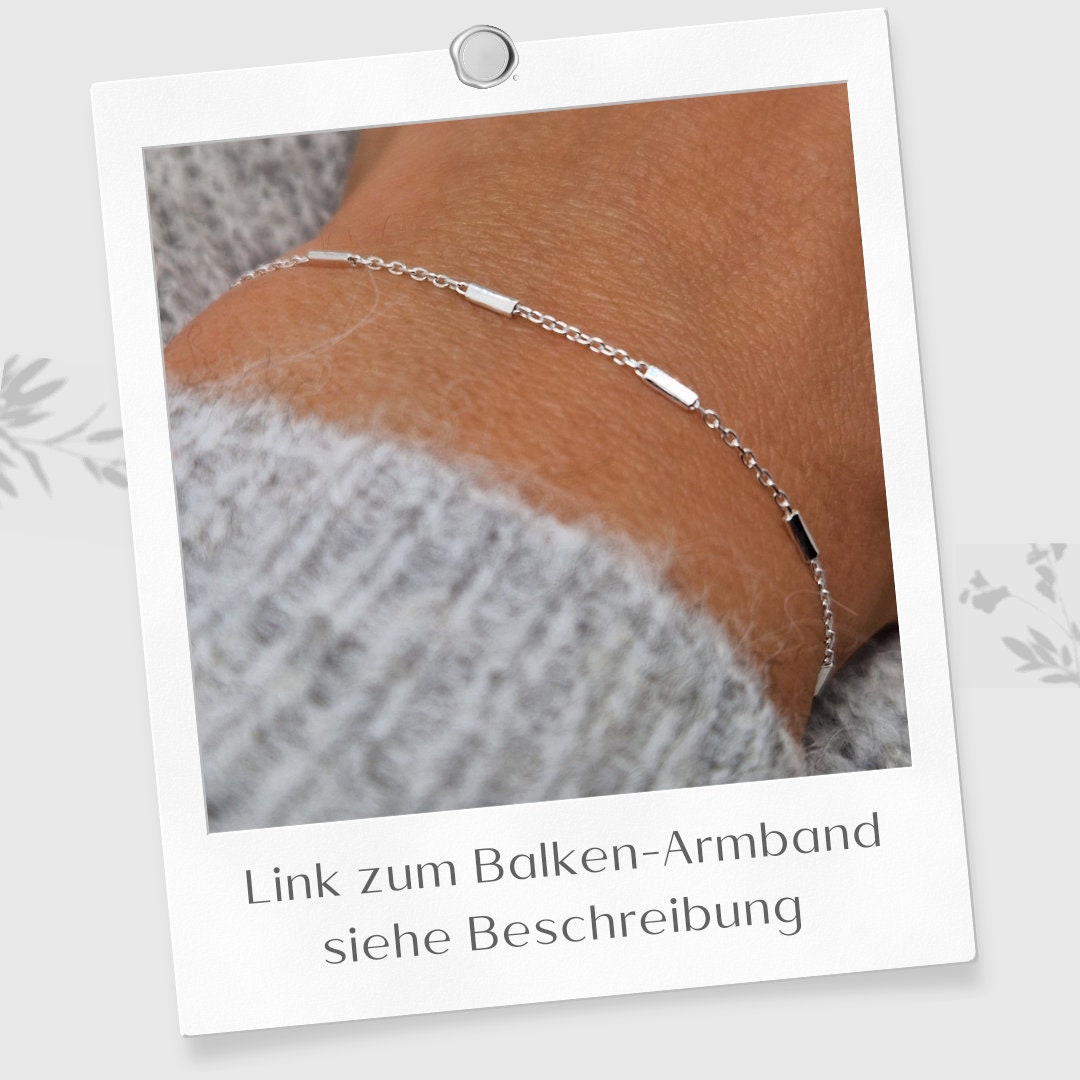 Balken Halskette zart 925 Silber filigran fein Layering zarte Ankerkette Satellitenkette