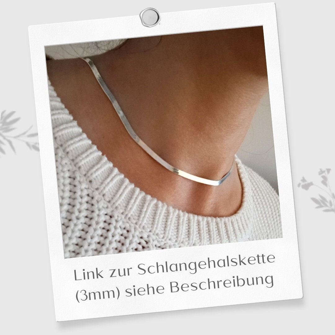 Schlangenkette flach breit 925 Silber Herringbone Halskette 5,5 mm