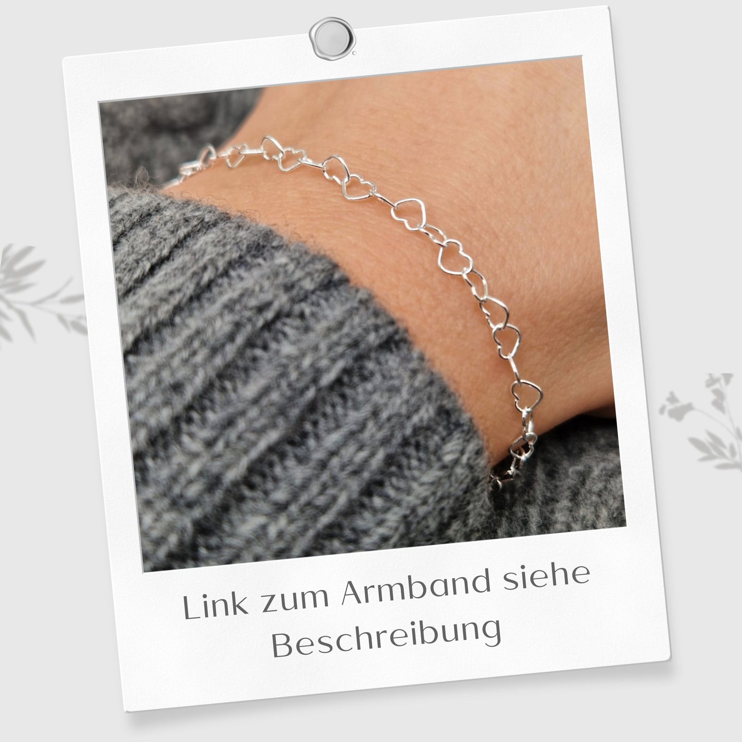 Zarte Herzchenkette 925 Silber filigran herzförmige Kettenglieder
