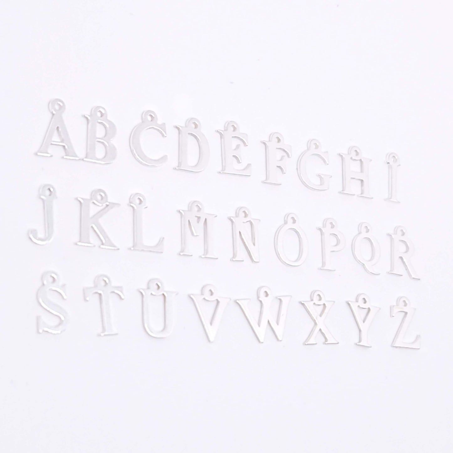 Zusätzlicher Buchstabe flach 925 Silber