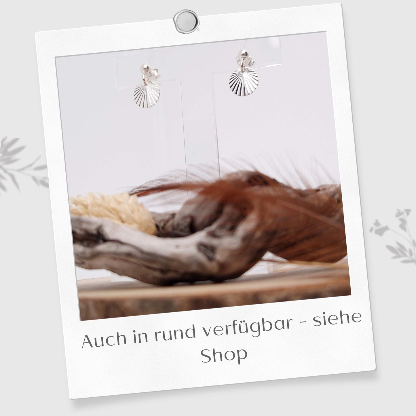 Ohrringe hängende Plättchen Tropfenform 925 Silber flach strukturiert Strahlen