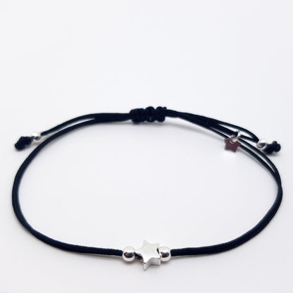 Armband Stern 925 Silber Makramee