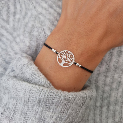 Armband Lebensbaum 925 Silber Makramee