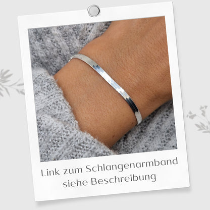 Flache Schlangenkette 925 Silber – Herringbone 3 mm | Gold & Silber