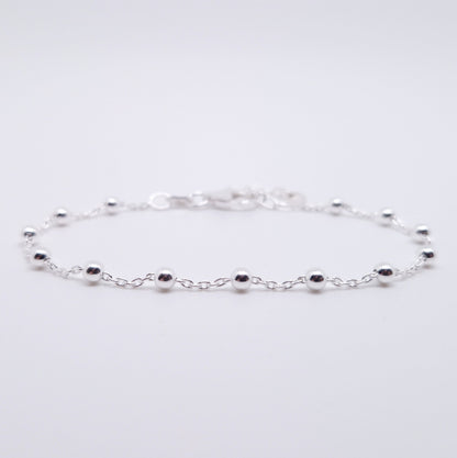 Satellitenarmband mit Kugeln 925 Silber 3 mm