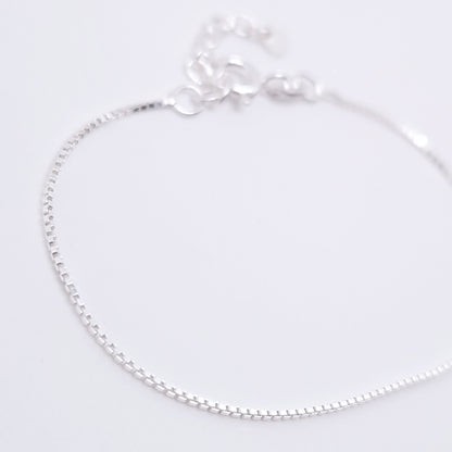 Venezianer Armband zart 925 Silber schmal 0,8mm filigran sehr fein