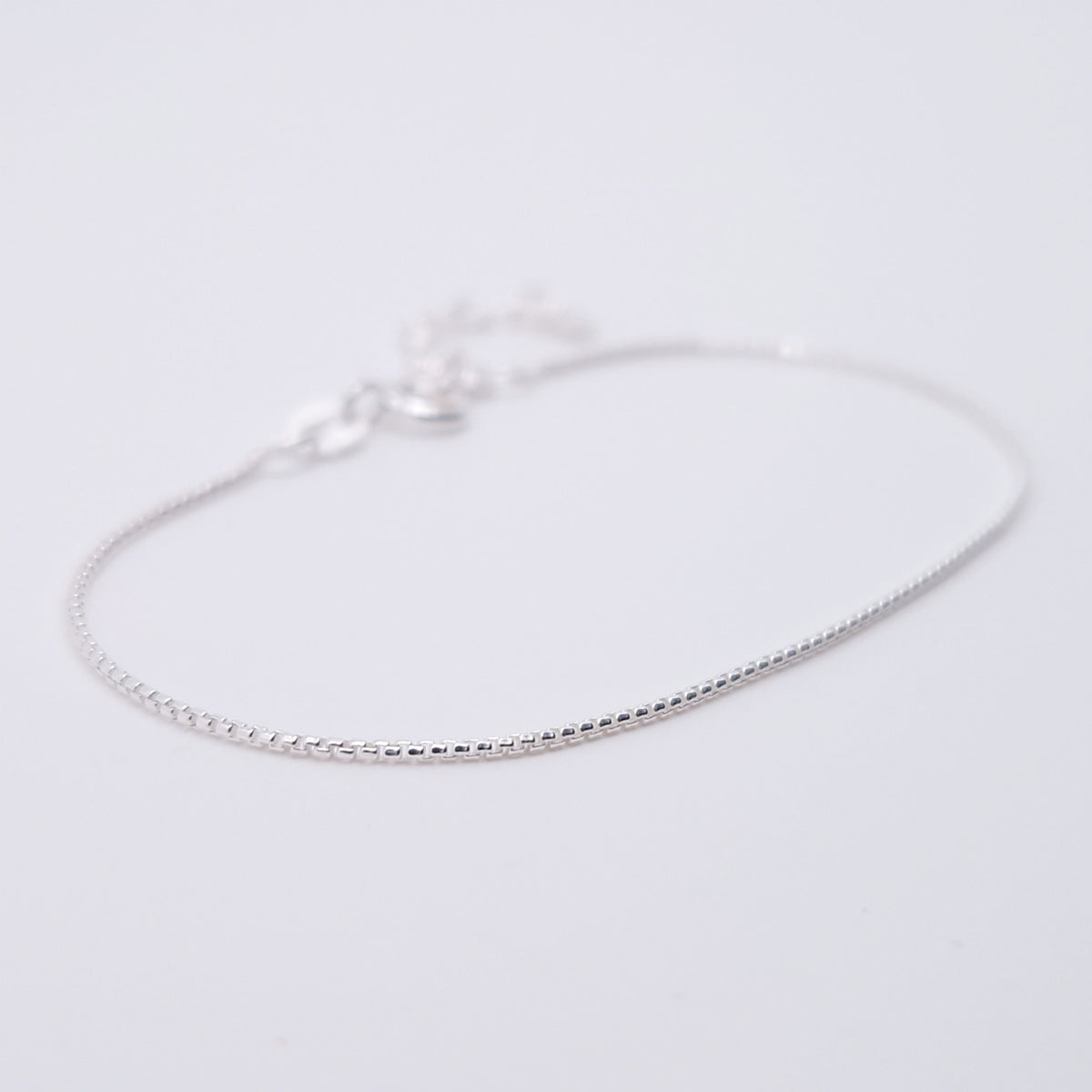 Venezianer Armband rund 925 Silber schmal 0,9 mm zart filigran fein