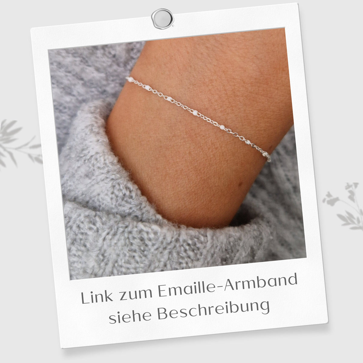 Halskette mit Emaille Perlen 925 Silber zarte facettierte Ankerkette Layering