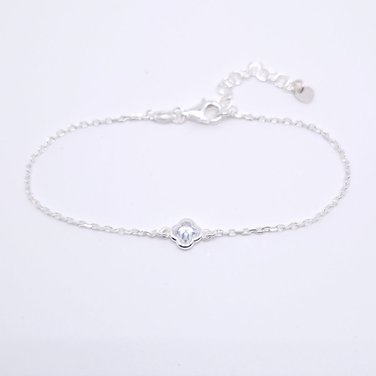 Armband Kristallblume 925 Silber filigran zart