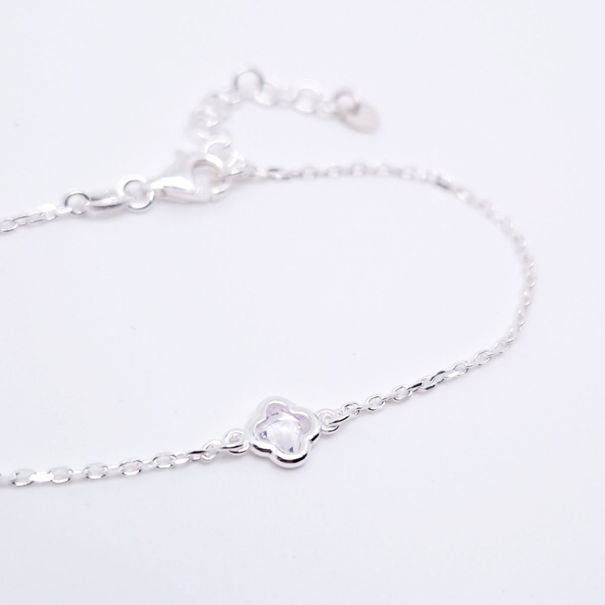 Armband Kristallblume 925 Silber filigran zart