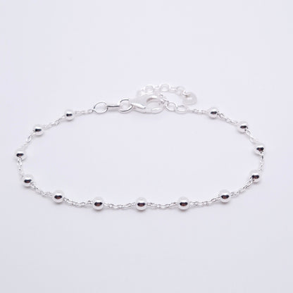 Satellitenarmband mit Kugeln 925 Silber 3 mm