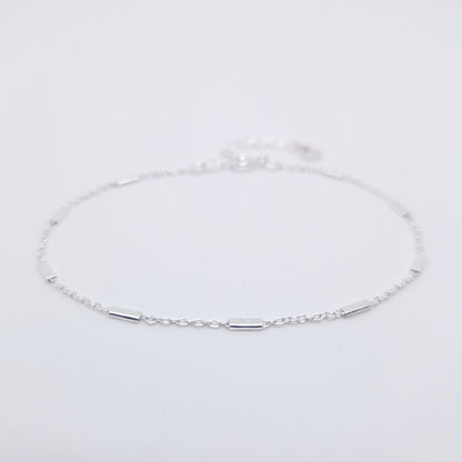 Balken Armband sehr zart 925 Silber filigran fein Layering