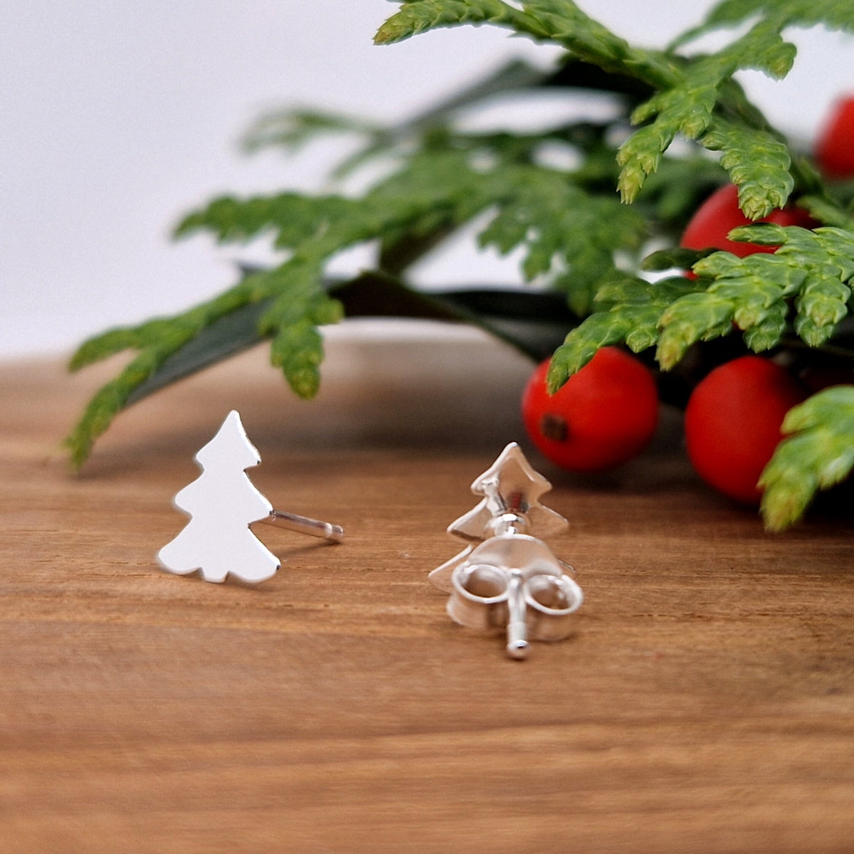 Ohrstecker Tannenbaum 925 Silber Ohrringe Weihnachten