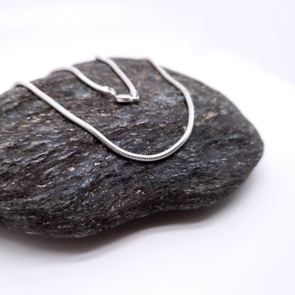 Schlangenkette rund 925 Silber breit massiv Halskette
