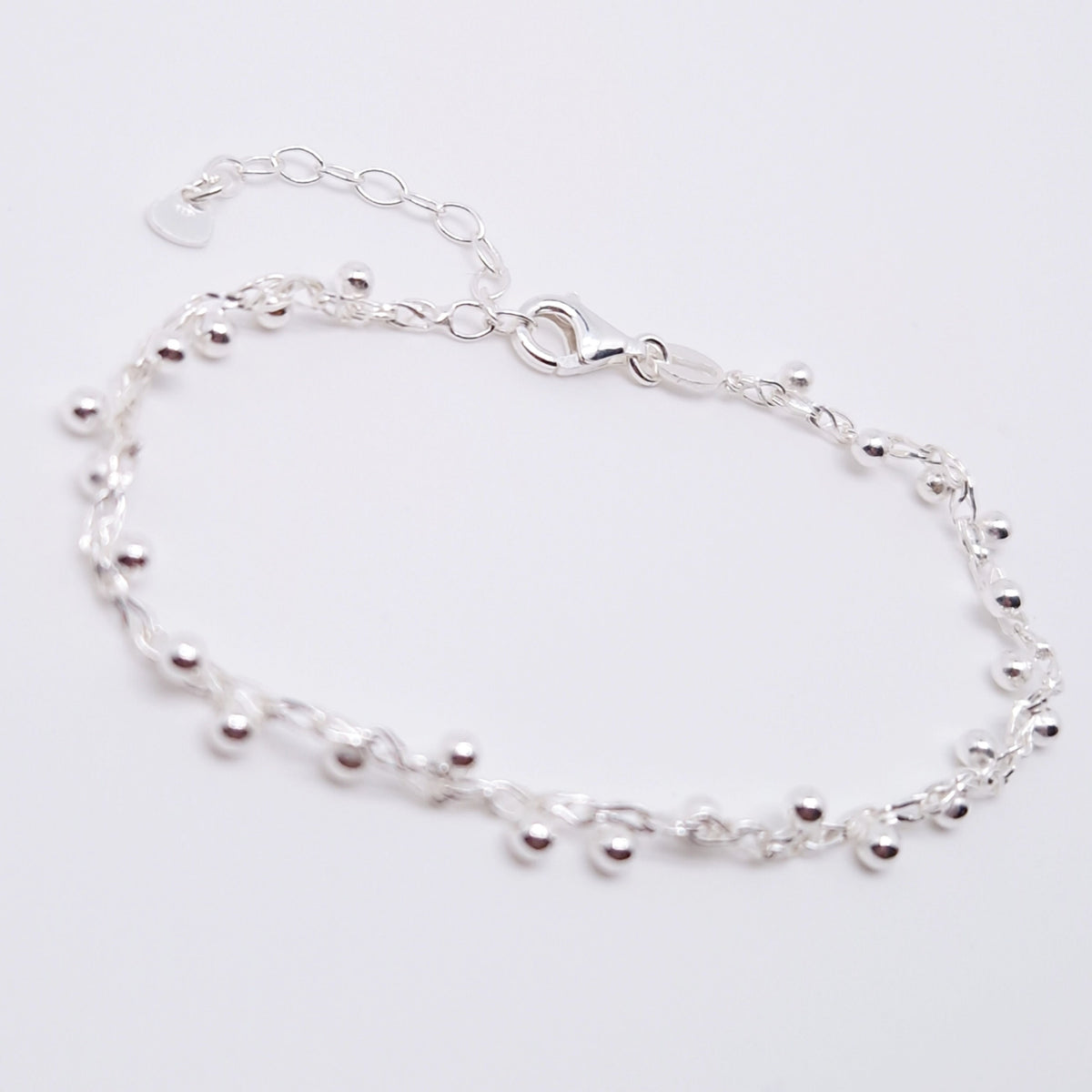 Armband gewebt mit Perlen 925 Silber