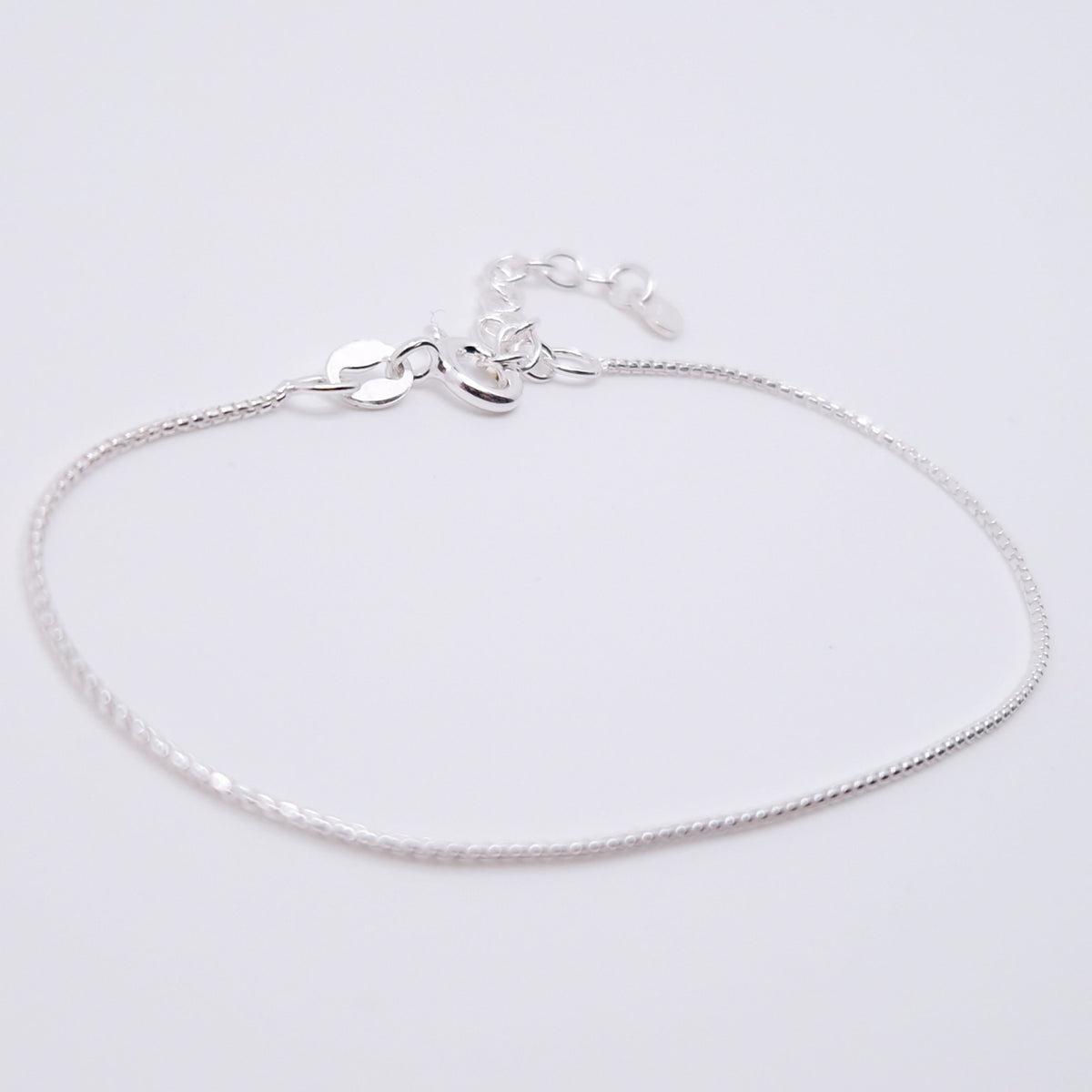 Venezianer Armband rund 925 Silber schmal 0,9 mm zart filigran fein
