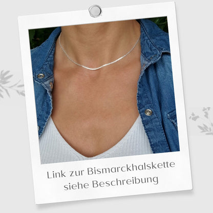 Armband Bismarck flach 925 Silber Gliederkette gewebt zart 2 mm