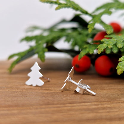 Ohrstecker Tannenbaum 925 Silber Ohrringe Weihnachten