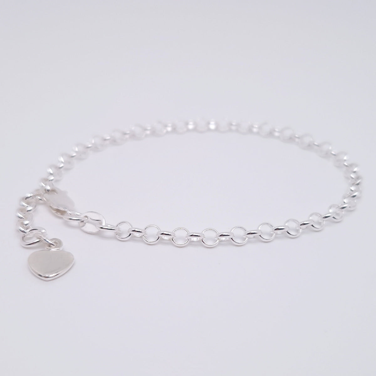 Armband Jasseron breit 925 Silber runde Ankerkette große Kettenglieder 3,5 mm