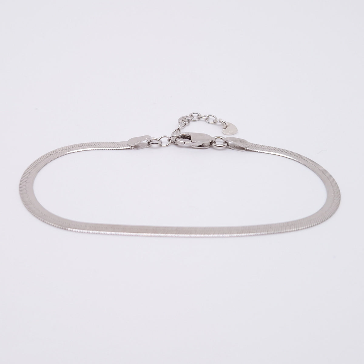 Schlangenarmband flach 925 Silber 3 mm glänzend