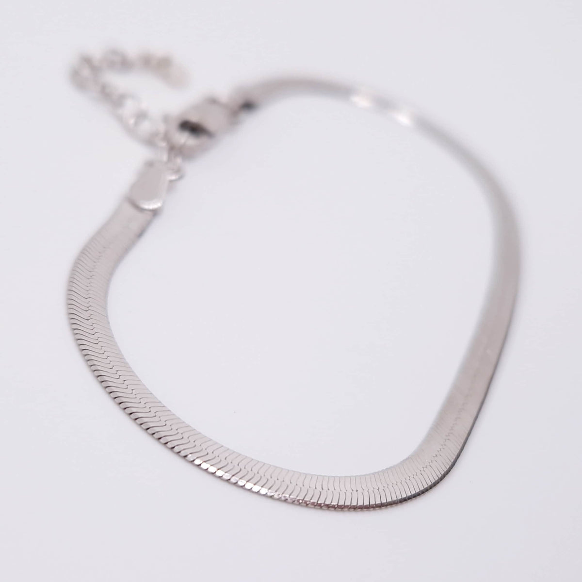 Schlangenarmband flach 925 Silber 3 mm glänzend