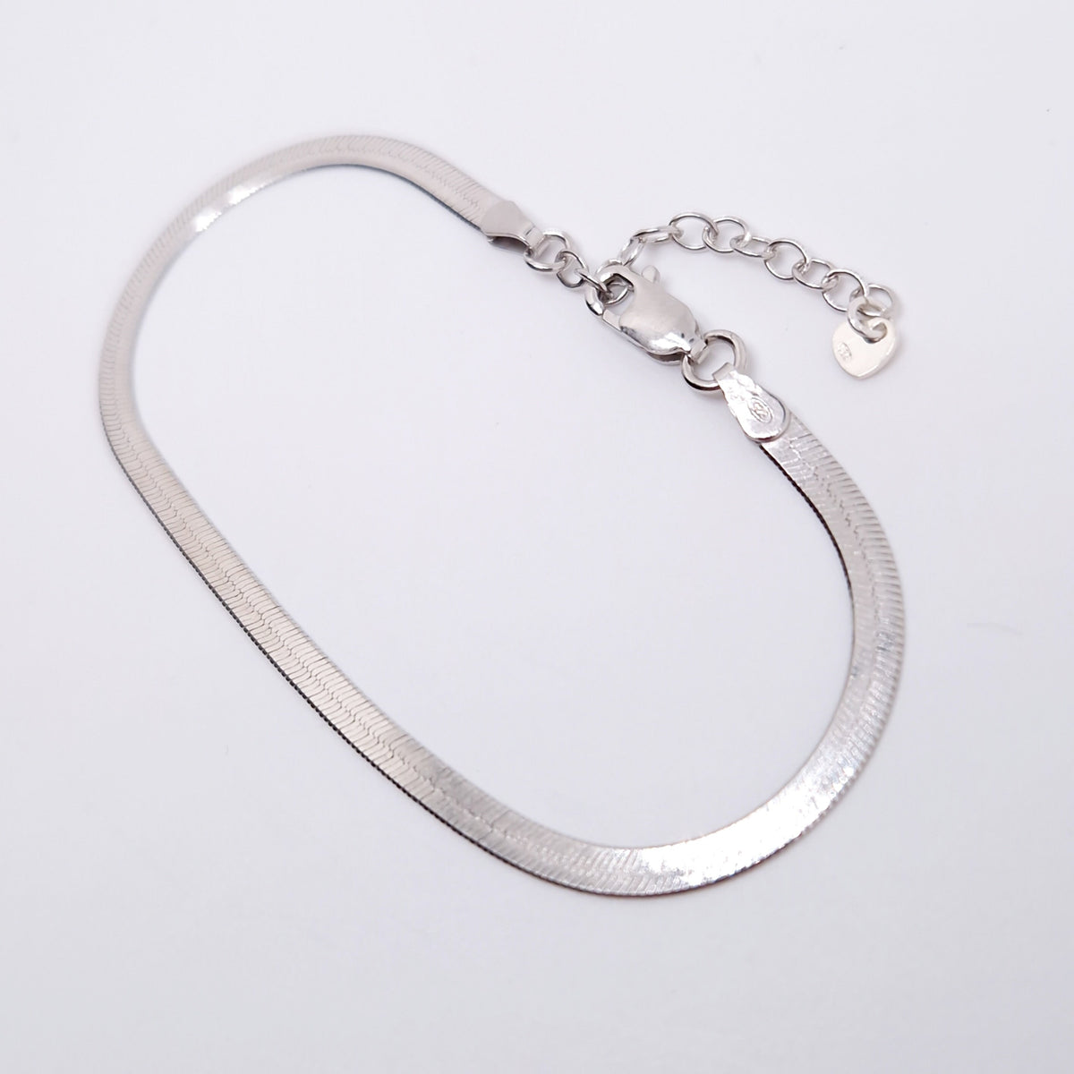 Schlangenarmband flach 925 Silber 3 mm glänzend