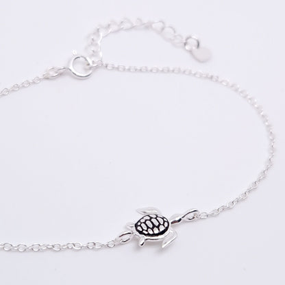 Armband Schildkröte 925 Silber filigran zart Gliederarmband