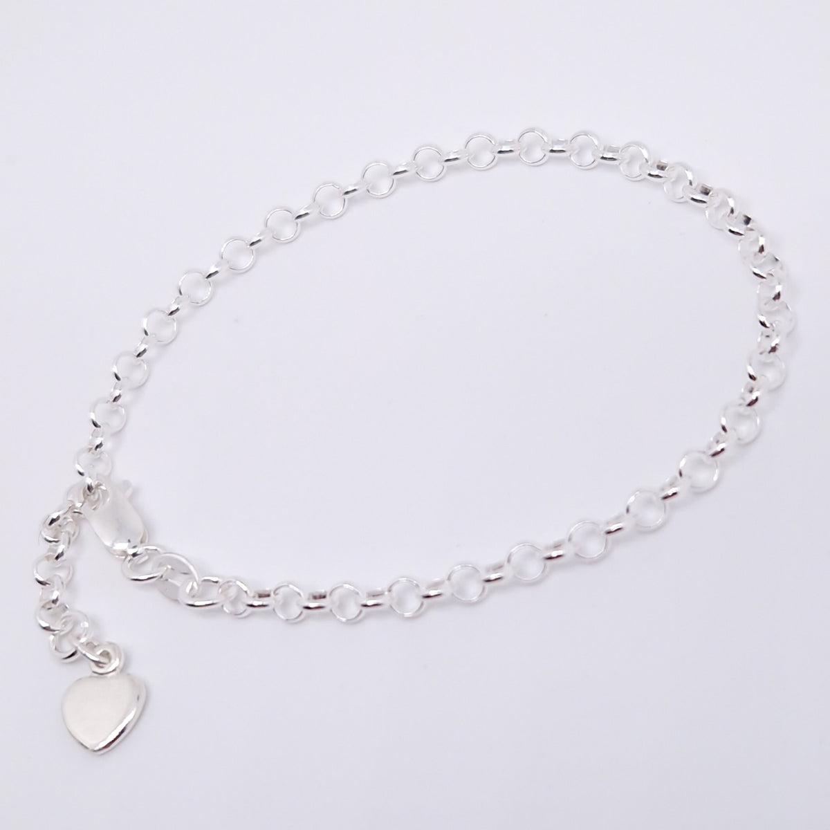 Armband Jasseron breit 925 Silber runde Ankerkette große Kettenglieder 3,5 mm
