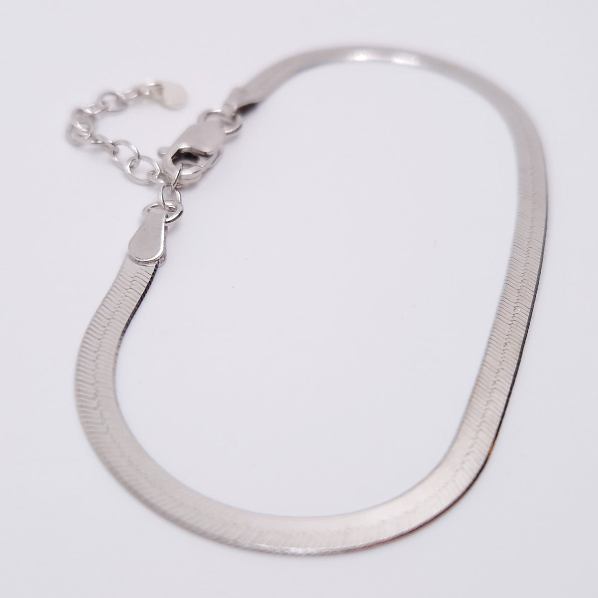 Schlangenarmband flach 925 Silber 3 mm glänzend