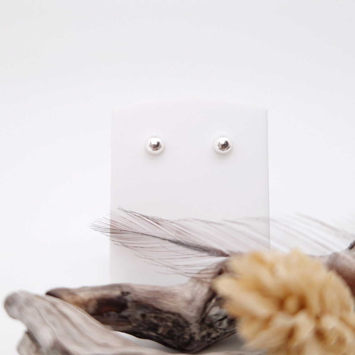 Ohrstecker Halbkugel 925 Silber Ohrringe Kugel 3 mm