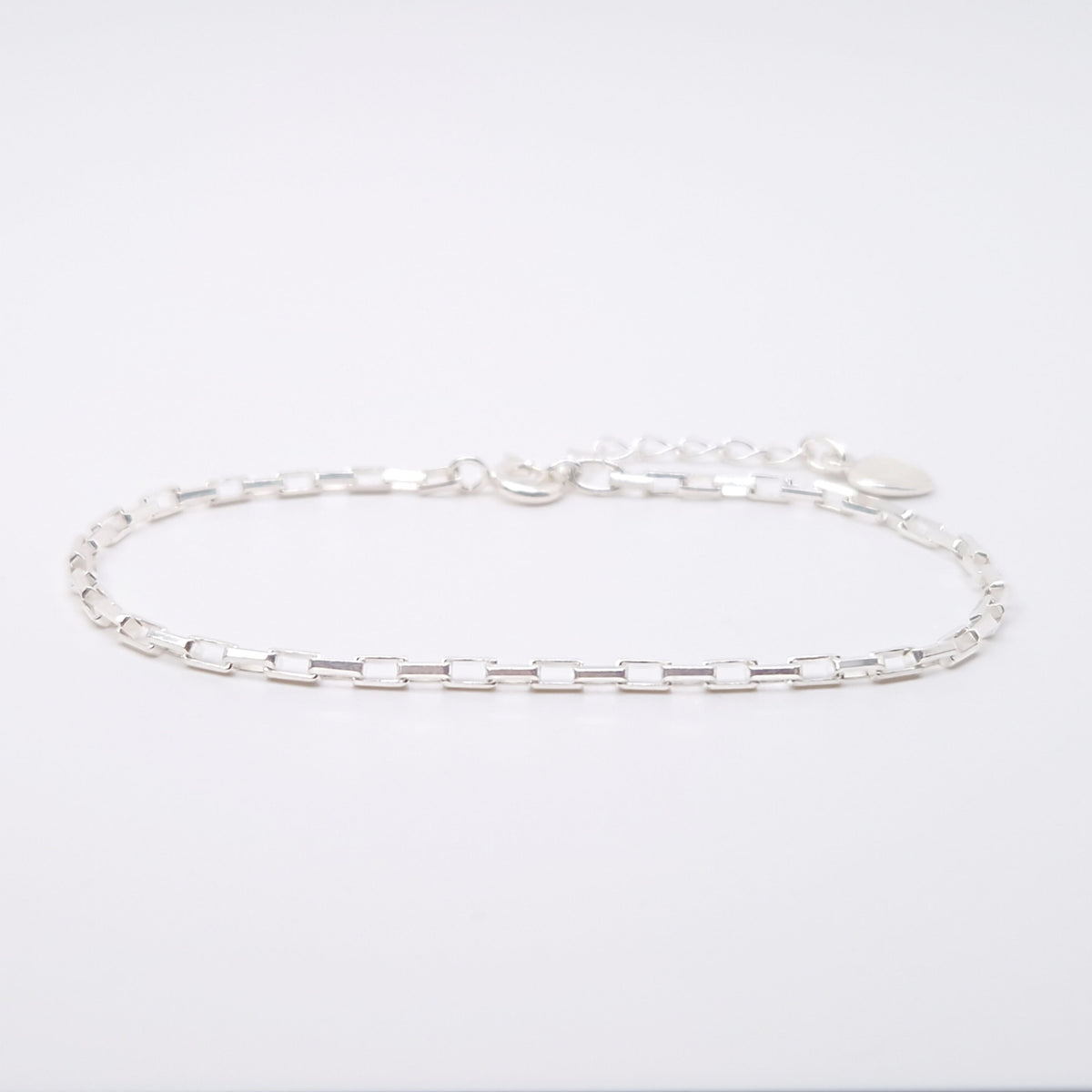 Armband Paperclip 925 Silber Venezianer lange rechteckige Kettenglieder
