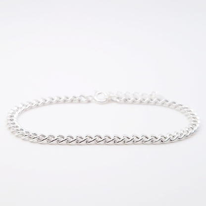 Panzerarmband breit 925 Silber massive große Kettenglieder