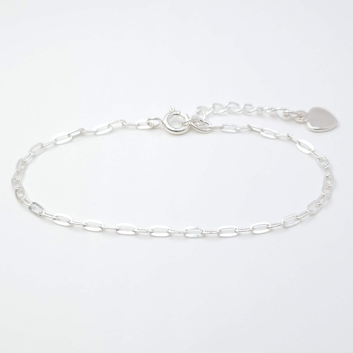 Zartes Armband Paperclip 925 Silber lange ovale Kettenglieder