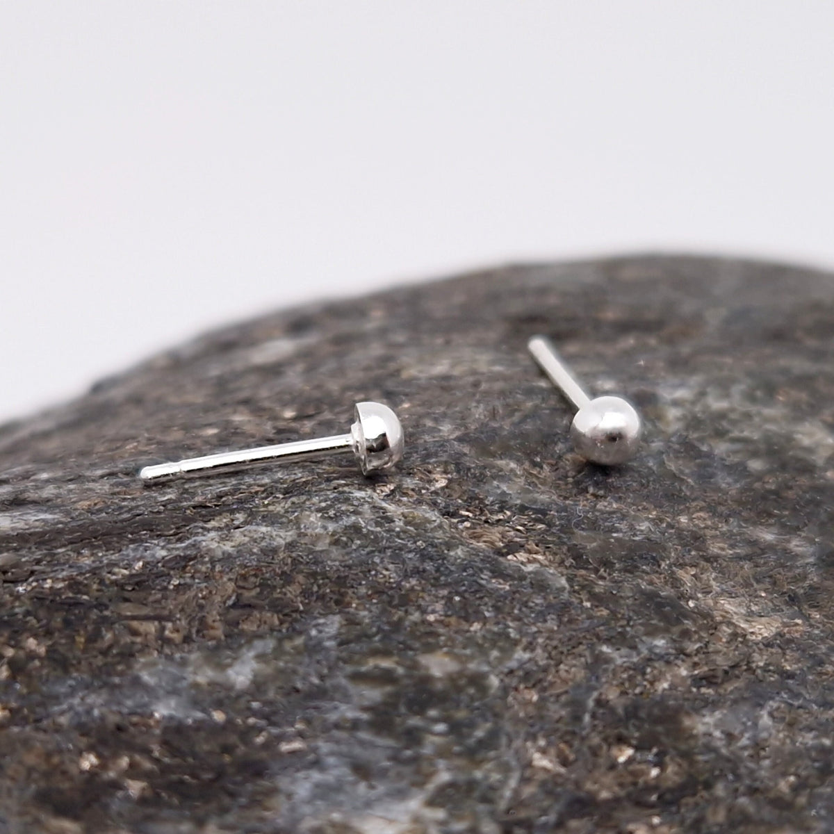 Ohrstecker Halbkugel 925 Silber Ohrringe Kugel 3 mm