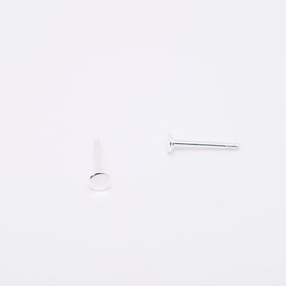 Ohrstecker klein rund 925 Silber flache Plättchen Ohrringe zart 2,5 mm