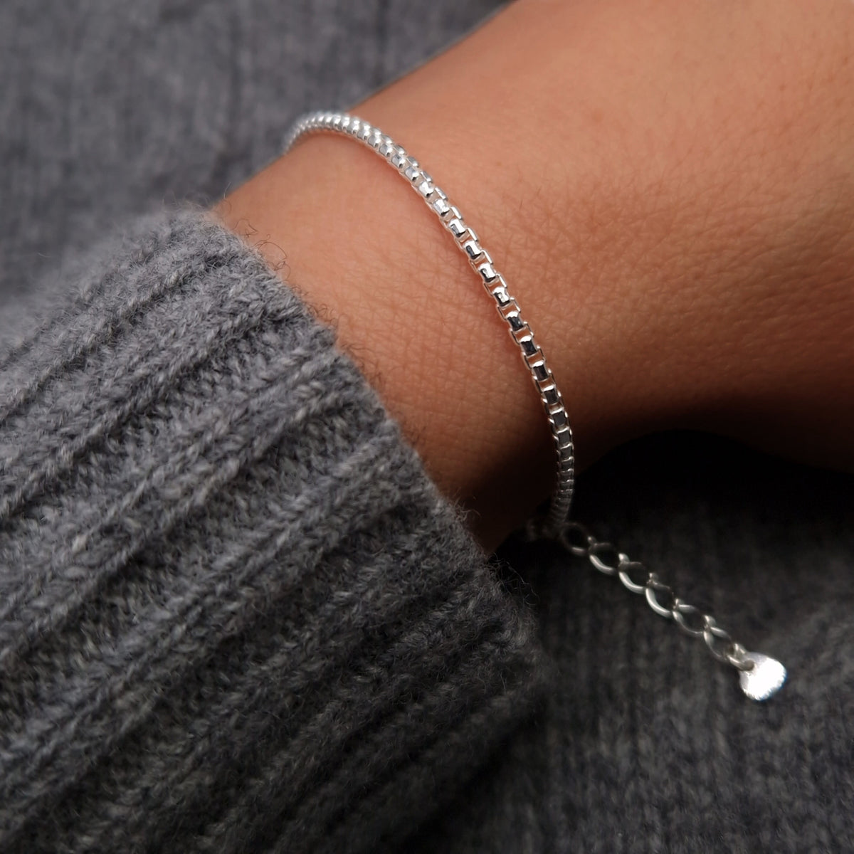 Venezianer Armband rund breit 925 Silber 2 mm