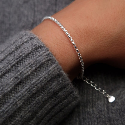 Venezianer Armband rund breit 925 Silber 2 mm