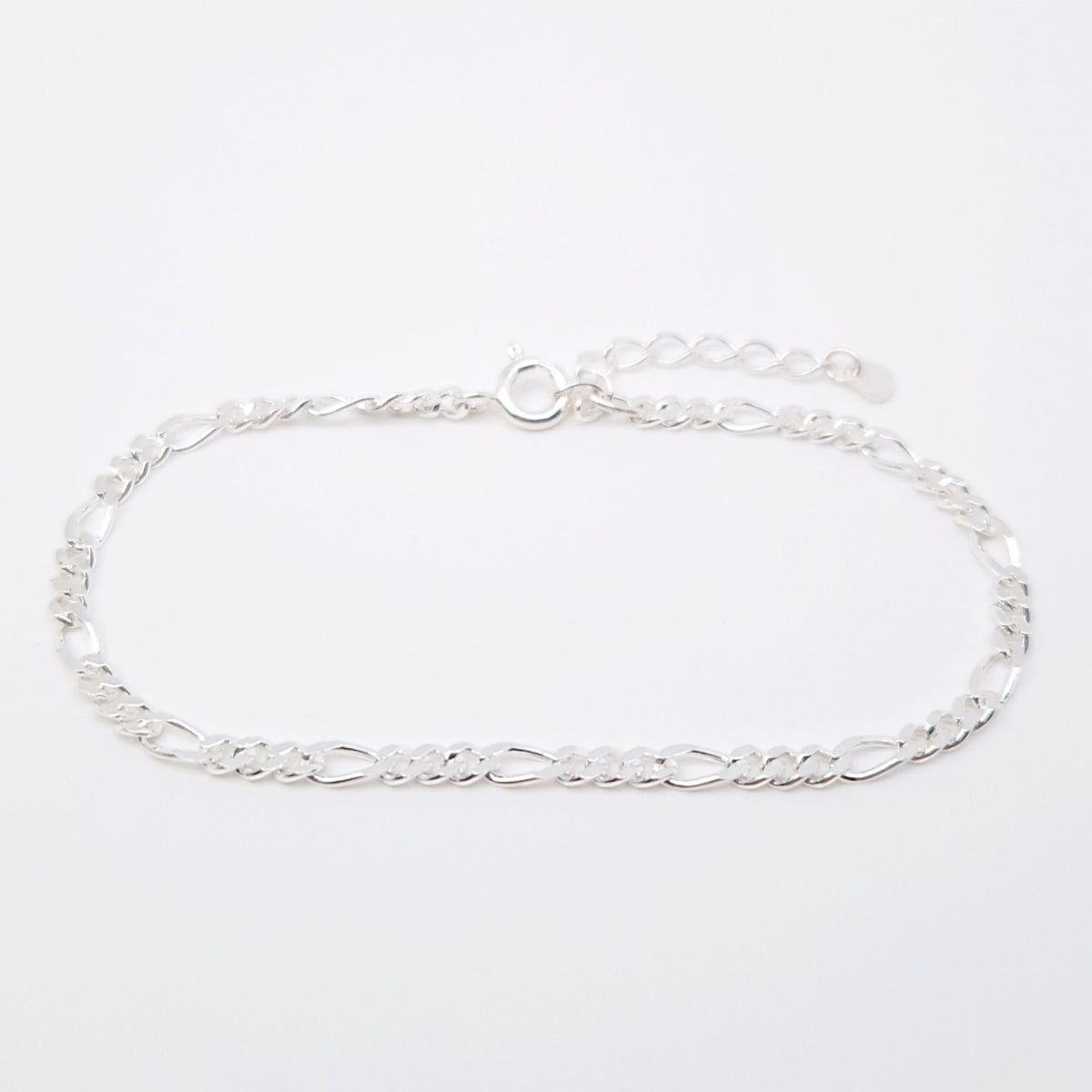 Armband Figaro 925 Silber Silberarmband massiv 3 mm