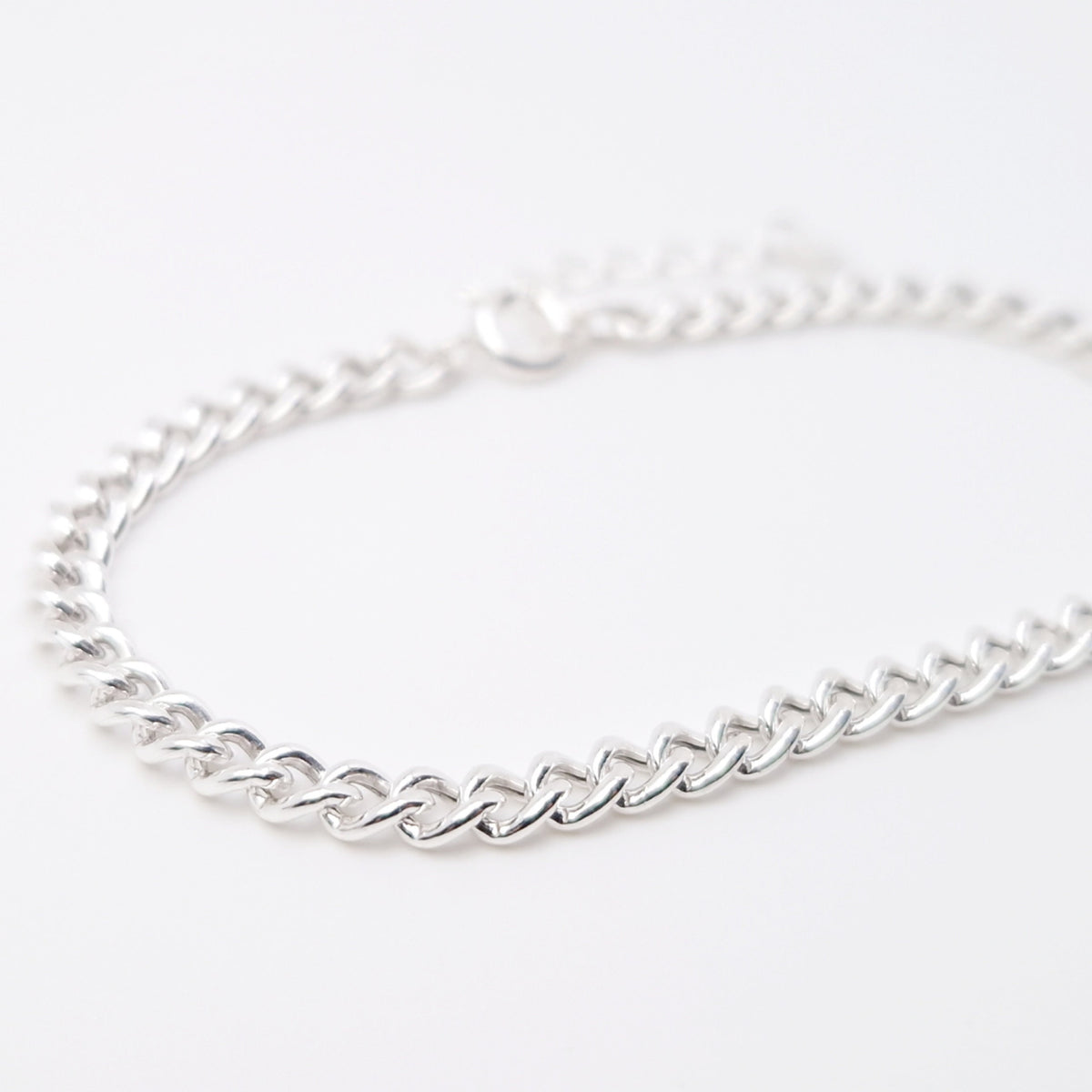 Panzerarmband breit 925 Silber massive große Kettenglieder