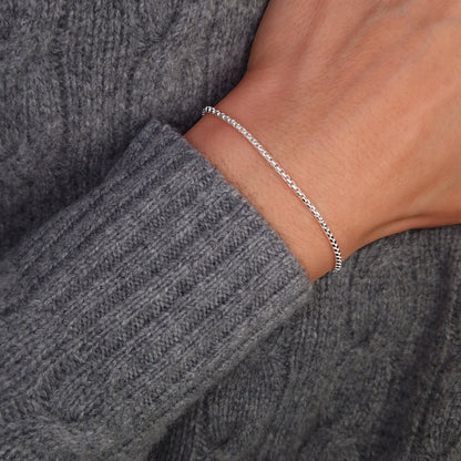 Venezianer Armband rund breit 925 Silber 2 mm