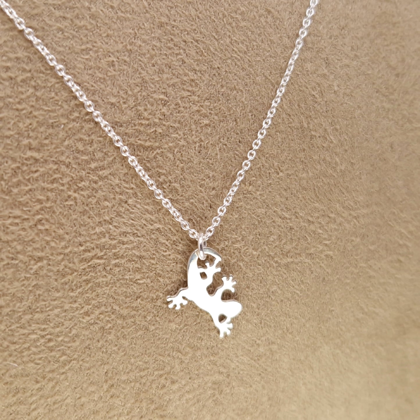 Halskette kleine Eidechse 925 Silber