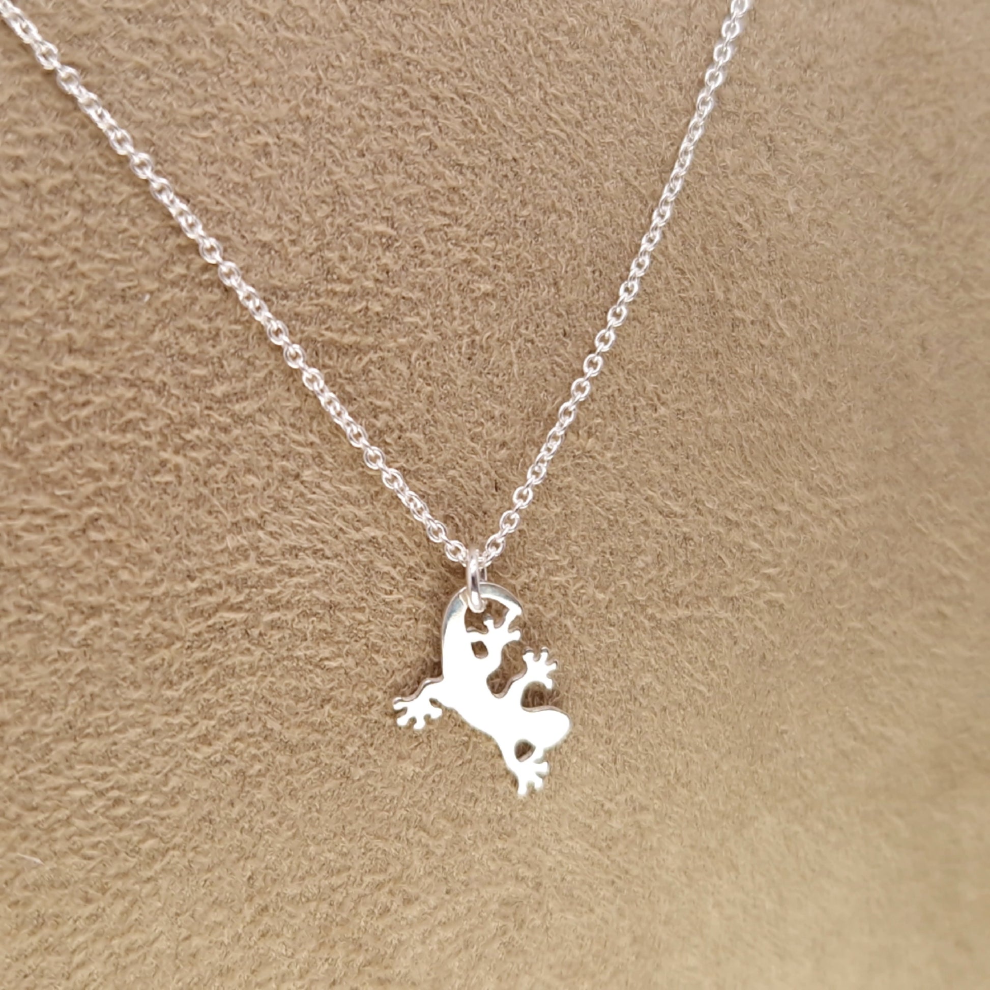 Halskette kleine Eidechse 925 Silber