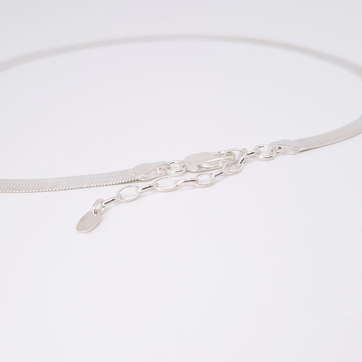 Schlangenkette flach breit 925 Silber Herringbone Halskette 5,5 mm