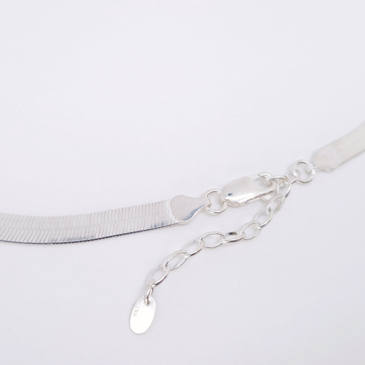 Schlangenkette flach breit 925 Silber Herringbone Halskette 5,5 mm