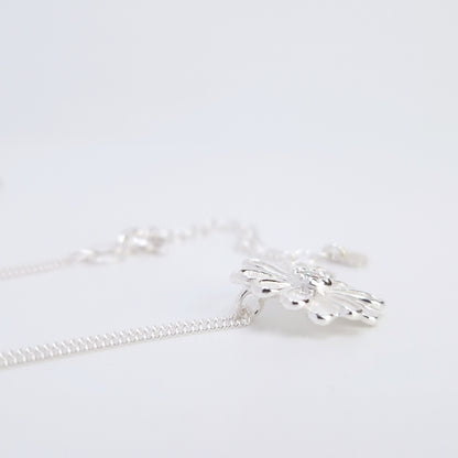 Halskette große Margerite 925 Silber Zirkonia Blume Anhänger