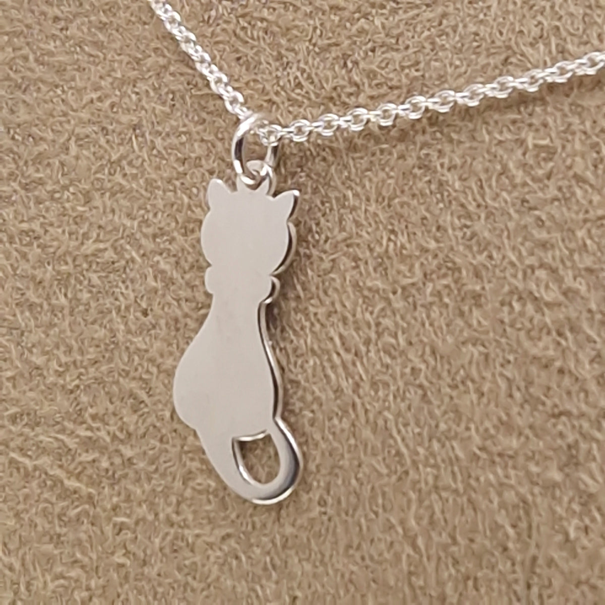 Halskette sitzende Katze 925 Silber