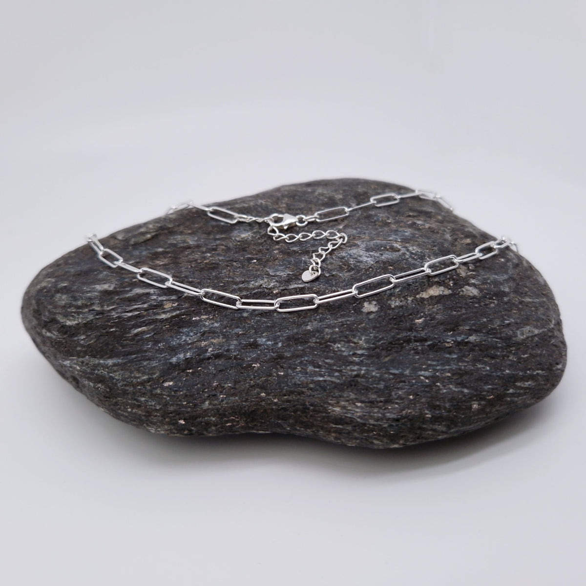 Paperclip Gliederkette 925 Silber große Kettenglieder